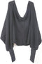 SEWACC Knitted Wrap Scarf Autumn Winter Knitted Scarf with Sleeves Unisex Scarf Cape Shawl for Women Men (Black)...