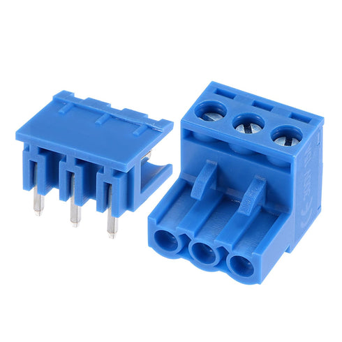 MECCANIXITY PCB Mount Screw Terminal Block 5.08mm Pitch 3 Pin 15A Plug-in for Electrical, Instruments 10Set...
