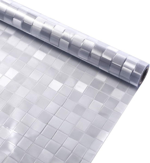 Bloss Window Privacy Film Stain Glass Frosted Window Film Decorative Windows Cover Small Mosaic Heat Control Glass Film for Home Office,17.7 x 78....