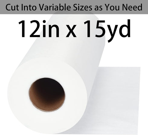 Water Soluble Stabilizer for Embroidery Backing & Topping (12 in x 15 yd Roll), Seneme 1.5oz Embroidery Stabilizers - Wash Away Embroidery Stabili...