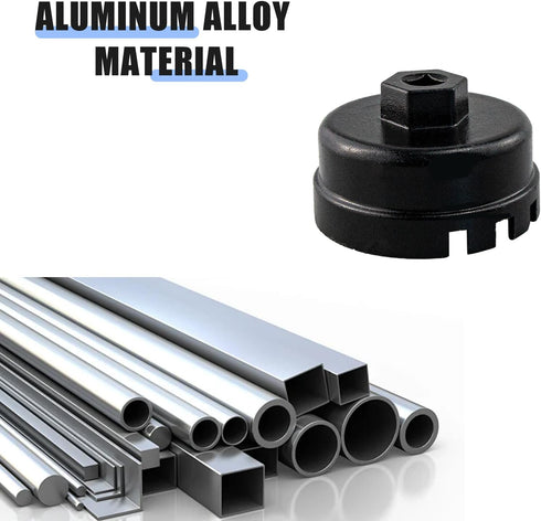 Oil Filter Wrench, Car Accessories 64mm Oil Filter Removal Tool 14 Flute 6 Slots Compatible with Toyota Lexus Prius Scion CT200h for 1.8L 4 Cylind...