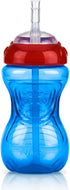 Nuby No-Spill Sippy Cup with Flex Straw - (3-Pack) 10-Ounce Bottles - Sippy Cups for Toddlers 12+ Months - Neutral Color Training Cups for Toddler...