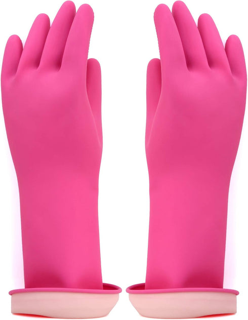 Kids Rubber Gloves Cleaning Dishwashing Gardening Household Reusable 6-9 Years...