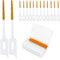 300 Pieces Dual-Use Interdental Brushes Soft Silicone, Disposable Dental Picks,Premium Dental Floss Picks for Effective Teeth Cleaning(300PCS Oran...