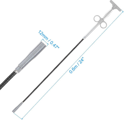 Flexible Grabber Claw Pick Up Tool 24 Inch 4 Claws Stainless Steel Sewer Cleaning Hook Unclog Sink Sewer Hair Drain Cleaner Tool Sink Unclogger fo...