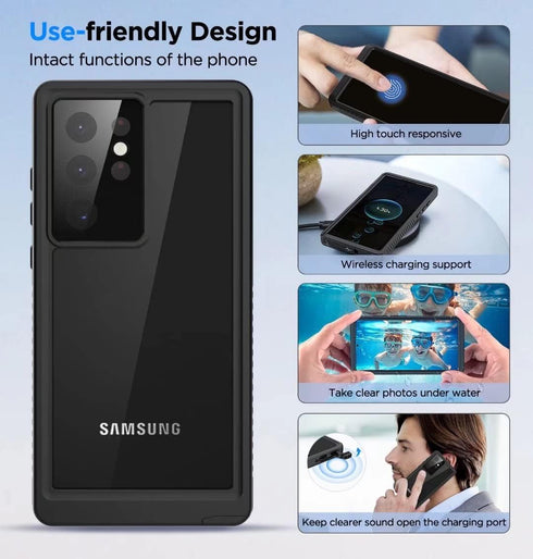 Samsung Galaxy S22 Ultra Case, Samsung S22 Ultra Waterproof Case with Built-in Screen Protector, 6.8inch 360°Full Body Heavy Duty Dustproof Shockp...