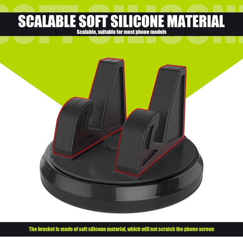 1 PC Car Dashboard Mobile Phone Holder, 360° Rotatable Mobile Phone Holder, Non-Slip Center Console Desktop Navigation Holder Compatible iPhone Sm...