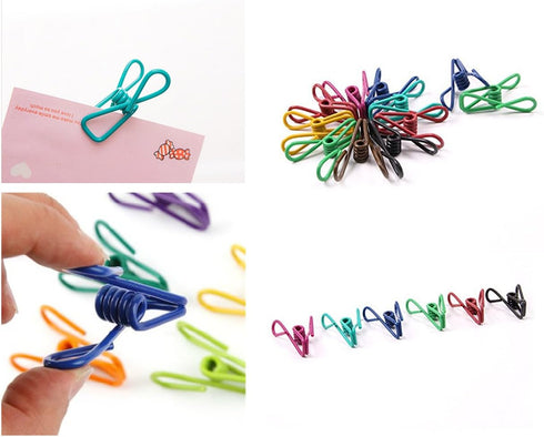 30 Pcs 2 Inch 10 Different Random Colors Chip Clips, PVC Coating High Elasticity Strength Clothes Pins, Food Clips and Bag Clips...