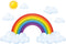 DECOWALL SG2-1713 Rainbow and Clouds Kids Wall Stickers Wall Decals Peel and Stick Removable Wall Stickers for Kids Nursery Bedroom Living Room dé...