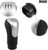 ACROPIX Black Silver Tone Gear Lever Stick Shifter Handle 5 Speed Manual Gear Stick Shift Knob Fit for Ford Fiesta Fusion Transit - Pack of 1...
