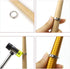 2 Pieces Jewelers Making Tools Jewelry Rubber Hammer with Wood Ring Mandrel Adjuster Stick Double Side Jewelry Making Rubber Hammer Ring Shaping W...