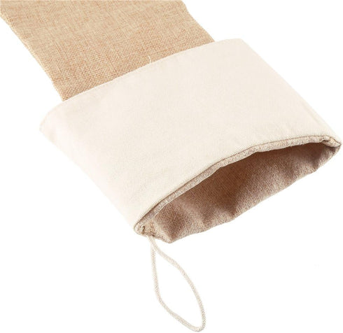 DECORA Natural Jute Burlap Christmas Stocking Fireplace Hanging for Gifts Goodies Handmade Projects Set of 6...