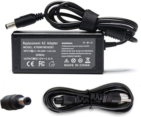 19V 3.42A 65W AC Charger Compatible with Toshiba Satellite PA3714U-1ACA PA3917U-1ACA PA3715U-1ACA C55 C55T-A5222 C655 C855D L305D L505 L655 L755 A...