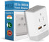 Ceptics US to India Plug Adapter, Type D Plug Adapter QC 3.0 & PD, Safe USB & USB-C 18W, India Plug Adapter Fast Charging - 2 USA Socket Compact &...