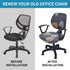 Printed Computer Office Chair Covers, Desk Chair Cover, Task Chair Slip Covers (Grey & Leaves)...