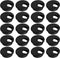 20 Pack 1-3/8 Inch/35mm Round Plastic Desk Grommets, Black Wire Organizer Caps, PC Computer Port Cable Hole Cover, Perfect for Hide Data Cords in ...
