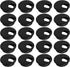 20 Pack 1-3/8 Inch/35mm Round Plastic Desk Grommets, Black Wire Organizer Caps, PC Computer Port Cable Hole Cover, Perfect for Hide Data Cords in ...