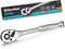 DURATECH 3/8-Inch Drive Ratchet, Quick-Release Ratchet Wrench, 72-Tooth, Reversible Switch, Full-Polished Chrome Plating, Alloy Steel...