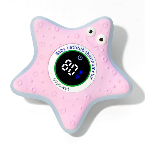 Bath Thermometer with LED Display and Temperature Warning, Digital Room Fahrenheit Water Temperature Thermometer, Infant Bath Toys Floating Toy Sa...