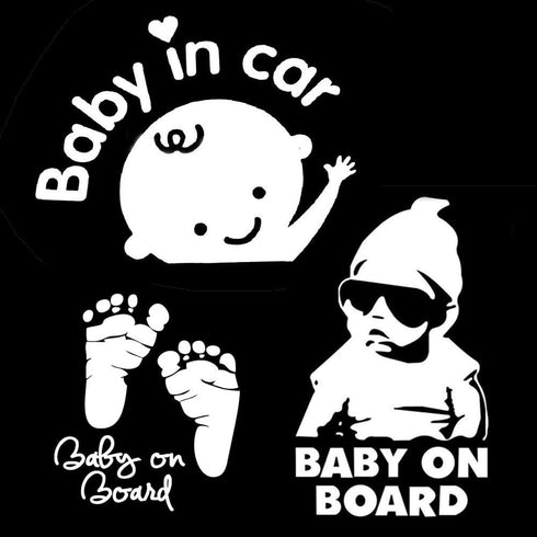 Baby on Board, Baby in Car, Car Window Decal Stickers - 3 Pack...