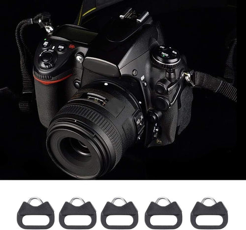Acouto Lug Ring Camera Strap Triangle Split Ring Alloy Hook and Plastic 5pcs Camera Shoulder Strap Triangle Split Ring Adapters for Camera with Ro...