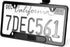 MULL Black Stainless Steel License Plate Frame (Black Flag)...