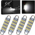 GrandviewTM 4 X 44mm(1.73") 12-SMD 1210 3528 Chip Rigid Loop Festoon LED Bulbs for Car Interior Light Dome Map Light Door Courtesy Lights 561 562 ...