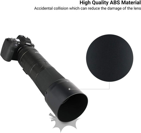 Lens Hood for Canon RF 800mm f/11 IS STM, RF 200-800mm f/6.3-9 IS USM Lens on EOS R6 R5 RP R Ra Camera,Reversible Lens Shade Replace Canon ET-101 ...