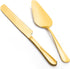 2-Piece Premium Cake Cutting Set, Exquisite Knife and Server with Serrated Design, Includes Cake Knife and Pie Spatula for Pastry, Pizza and Desse...