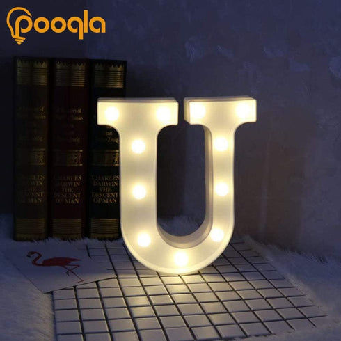 Pooqla LED Marquee Letter Lights Sign, Light Up Alphabet Letter for Home Party Wedding Decoration U...