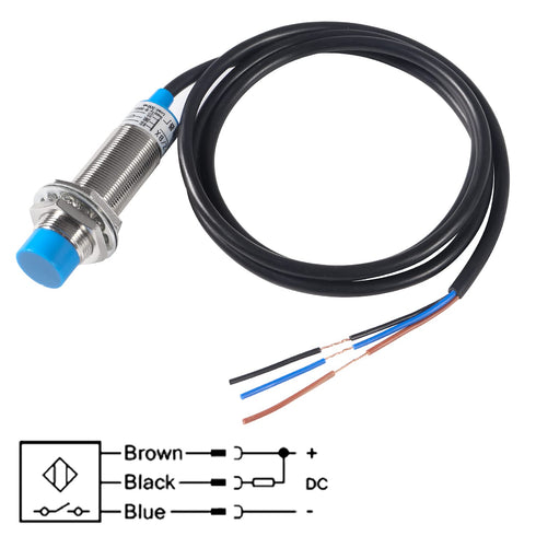 3Pcs LJ18A3-8-Z/BX NPN NO Inductive Proximity Sensor Switch Detector 8mm Detecting Distance DC 6-36V M18 Approach Switch 300mA 3 Wire LJ18A3-8-Z/B...