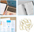 100 Pcs Small Golden Paperclips Stainless Steel Waterdrop Shaped Paperclips Bookmarks Paper Clips Clamps for Memo Paper Photo 15 * 25mm (gold)...