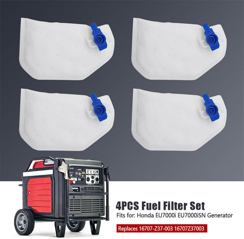 4 Pcs 16707-Z37-003 Fuel Filter Set Fit for Honda EU7000i EU7000iSN Generator...