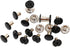 10 Pack 1/4 Black Oxide Premium Chicago Screws With Grips-Leather Fastener...
