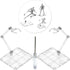 Action Figure Stand, 2PCS Assembly Action Figure Display Holder Base Doll Model Support Stand Compatible with HG RG SD SHF Gundam 1/144 Toy (Trans...