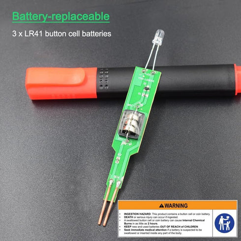 Conductivity Test Pen, Grounding Tester, Continuity Tester for Grounding Mats, Sheets, Pads, Blankets, Pillow Cases. Use to Test Effectiveness of ...