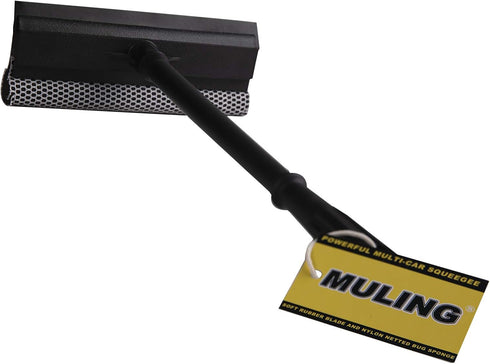 Window Squeegee Cleaning Tool Window Cleaner Car Squeegee Windshield Cleaning Sponge and Rubber Squeegee,BlackM...