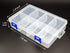 Plastic Compartment Storage Box With Adjustable Divider Removable Grid Compartment for Jewelry Small Accessories Hardware Fitting (8 Grids-Large x...