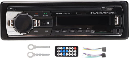 Car Radio Autoradio Bluetooth, Voice Control Car Radio Audio Player, Dual Connection Handsfree USB2.0 CD Car Stereo Receiver with LED Display, Sup...