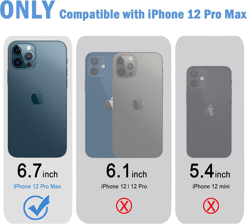 Compatible with iPhone 12 Pro Max Case Clear, Transparent Soft Shockproof Protective Slim Thin Bumper Cover Phone Case...