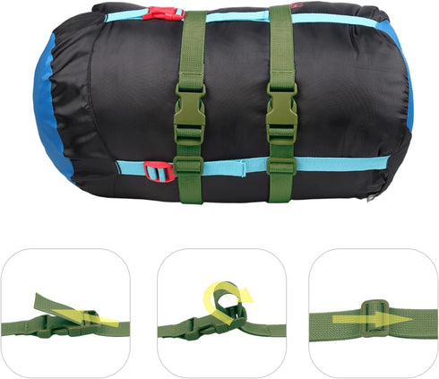 XTACER 1 Inch Molle Backpack Accessory Strap Luggage Straps Cover Strap Sleeping Bag Strap with Buckle (Green, 60)...