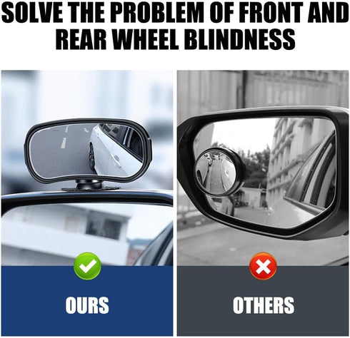 2PCS Blind Spot Mirrors, 360° Rotating Rearview Auxiliary Mirror Wide Angle Side Mirror Blindspot Mirror for Car Truck SUV...