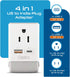 Ceptics US to India Plug Adapter, Type D Plug Adapter QC 3.0 & PD, Safe USB & USB-C 18W, India Plug Adapter Fast Charging - 2 USA Socket Compact &...