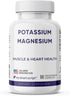 Potassium Magnesium Supplement - 450mg Potassium, 375mg Magnesium - Natural Ingredients, Fast Absorption, Easy to Take - Vegan, Non-GMO, Zero Glut...