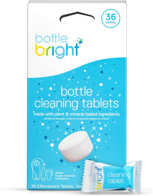 Bottle Bright 36 Tablets - EPA Safer Choice Certified, Clean Stainless Steel, Thermos, Tumbler, Insulated, Plastic and Reusable Water Bottles –Bot...