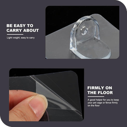 8 Pcs Pet Cage Holder Acrylic Holder Pet Cage Accessories Pet Fence Holder -slip Retainer Pet Supplies Pet Fence Retainer Pet Cage Fixator Cage Ra...