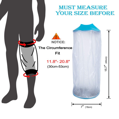 Asunby Knee Cast Cover for Shower Waterproof Bandage Cast covers Protector for Knee Replacement Surgery, Wound, Burns Watertight Protection Reusab...