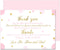 Pink and Gold Baby Shower Thank You Cards with Envelopes - Blank Notes with Prefilled Message for Girls - Personalize Cute Princess Twinkle Star N...