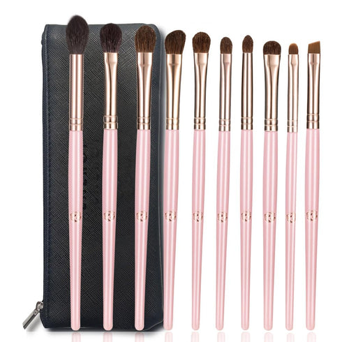 ENERGY Eyeshadow Brushes Set Professional Makeup Brushes Kit with Case Premium Vegan Synthetic Bristles For Eyeshadow Eyebrows Eye Liner Smudge No...