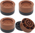 4 Sets Round Furniture Bed Risers (Brown) Adjustable Bed Lifts Risers 1 inch for Bed Frame, Chair Risers, Sofa, Home Heavy Duty Table Couch Legs F...